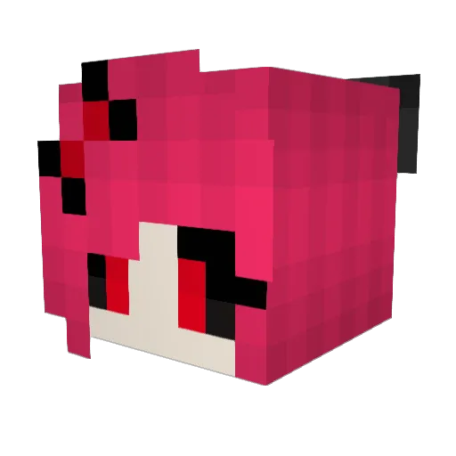 Biuha Minecraft avatar head, 3D render