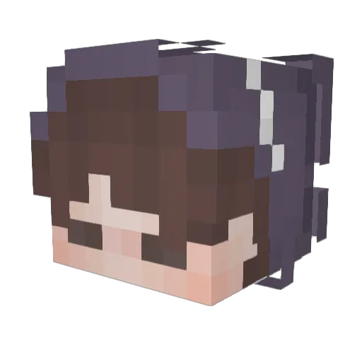 Biuux Minecraft avatar head, 3D render