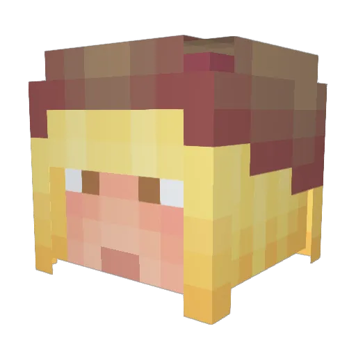 Bivael Minecraft avatar head, 3D render