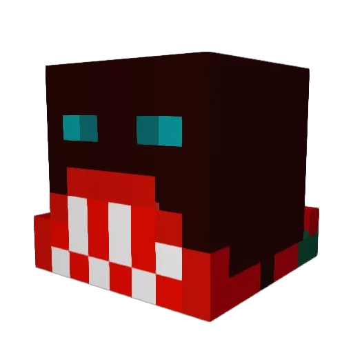 Biwwa Minecraft avatar head, 3D render