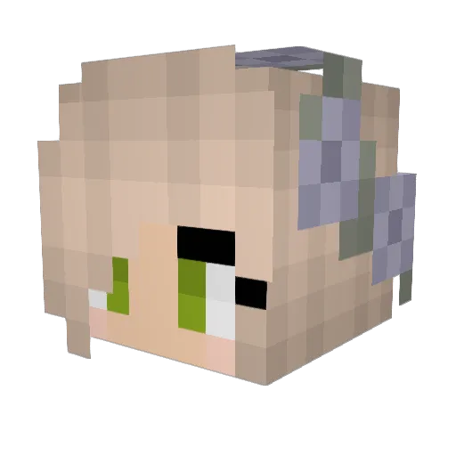 Bix_Bee Minecraft avatar head, 3D render