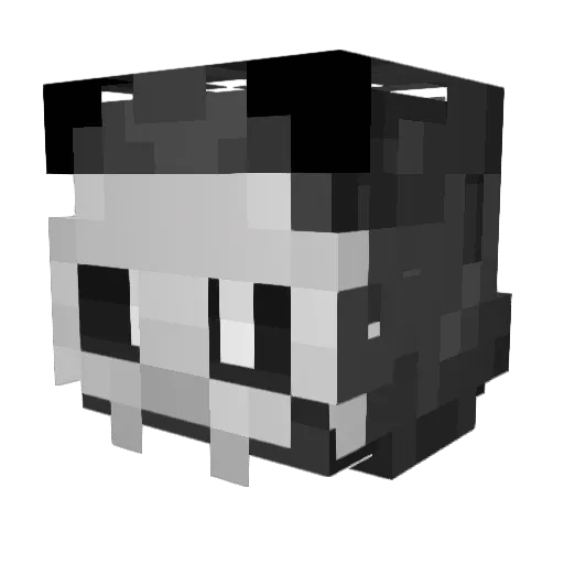 Bixwindow Minecraft avatar head, 3D render