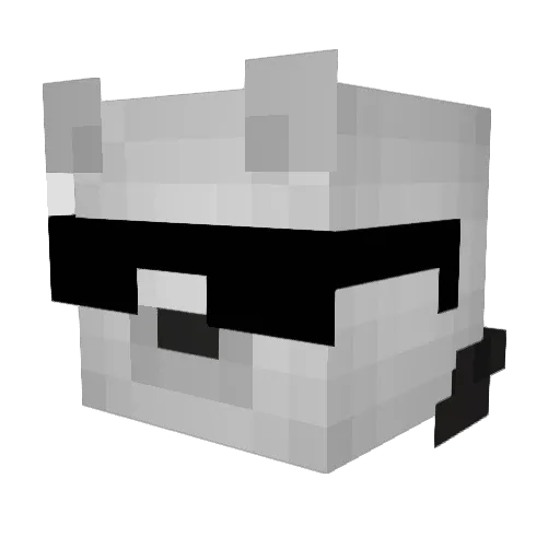 BiyaGatsby Minecraft avatar head, 3D render
