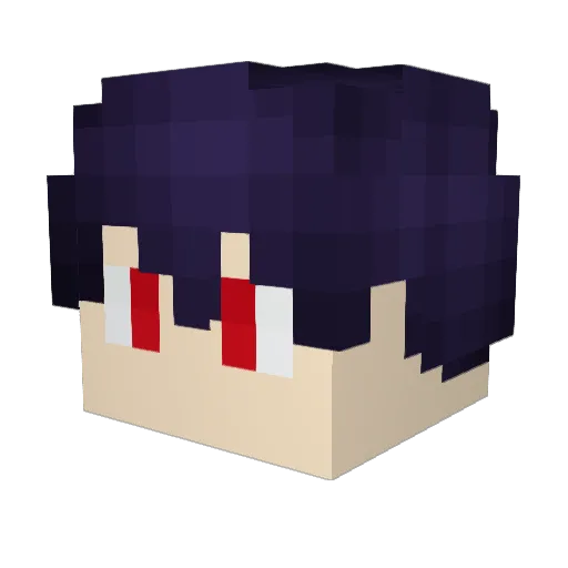 Biyeonjyan Minecraft avatar head, 3D render