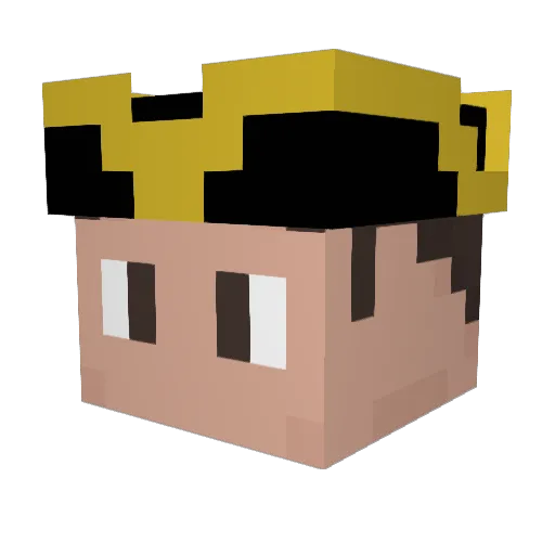 BizChillin Minecraft avatar head, 3D render