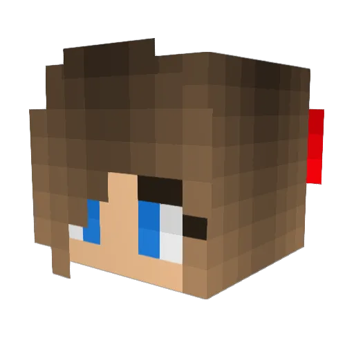 Bizarra Minecraft avatar head, 3D render