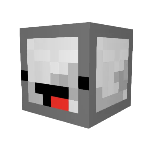 BizarreBlock Minecraft avatar head, 3D render