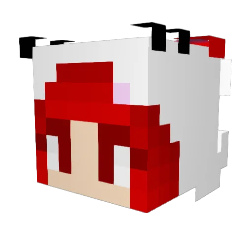 Bizcochitochan Minecraft avatar head, 3D render