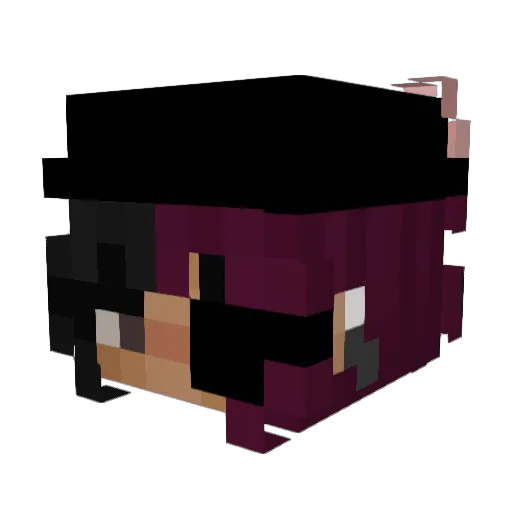 Bizeya Minecraft avatar head, 3D render