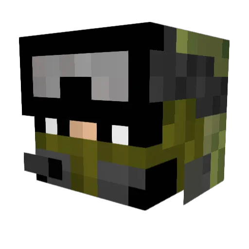 Bizio26 Minecraft avatar head, 3D render