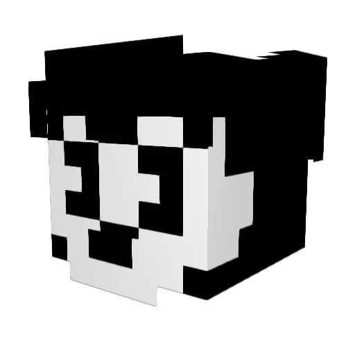 Biznasso Minecraft avatar head, 3D render