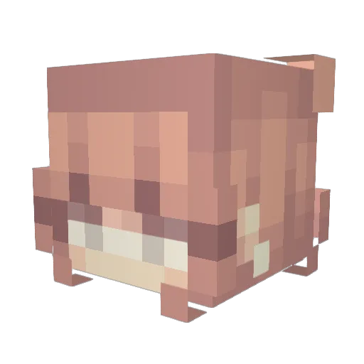 Biznesik Minecraft avatar head, 3D render