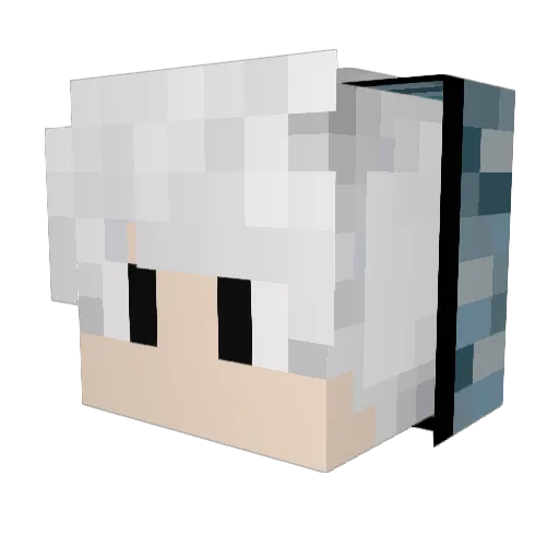 Bizsz Minecraft avatar head, 3D render