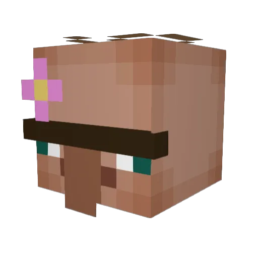Bizt Minecraft avatar head, 3D render