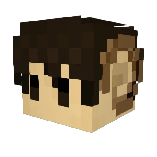 Bizu23 Minecraft avatar head, 3D render