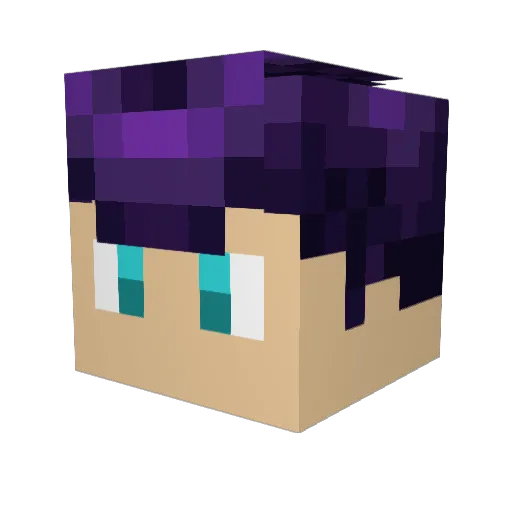 BizuFudgerEVC Minecraft avatar head, 3D render