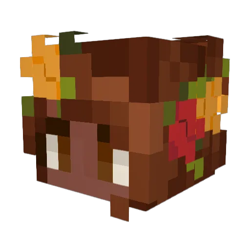 Bizzariana Minecraft avatar head, 3D render