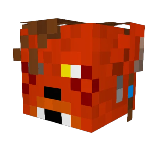 Bizzaroon Minecraft avatar head, 3D render