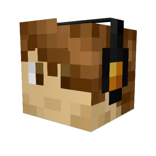 Bjarn Minecraft avatar head, 3D render