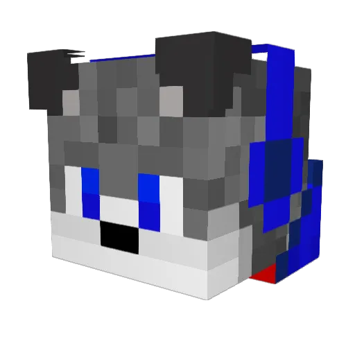 Bjarnieman Minecraft avatar head, 3D render