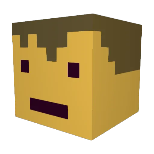 BjarturEli Minecraft avatar head, 3D render