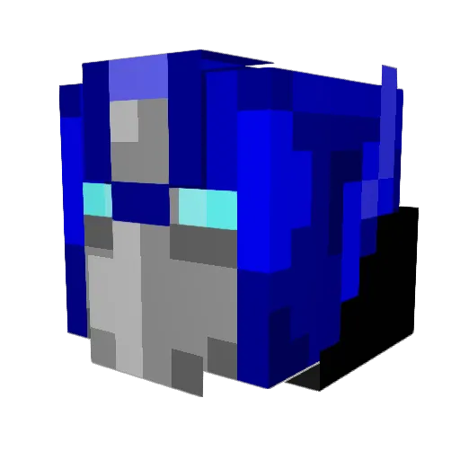 Bjaxsm Minecraft avatar head, 3D render