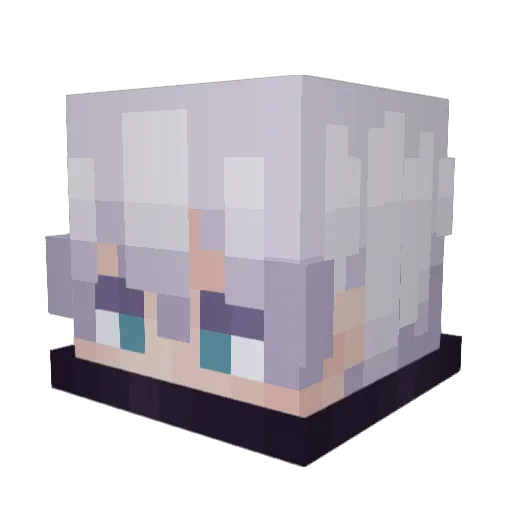 Bjergercraft Minecraft avatar head, 3D render