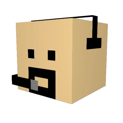 Bjerkish Minecraft avatar head, 3D render