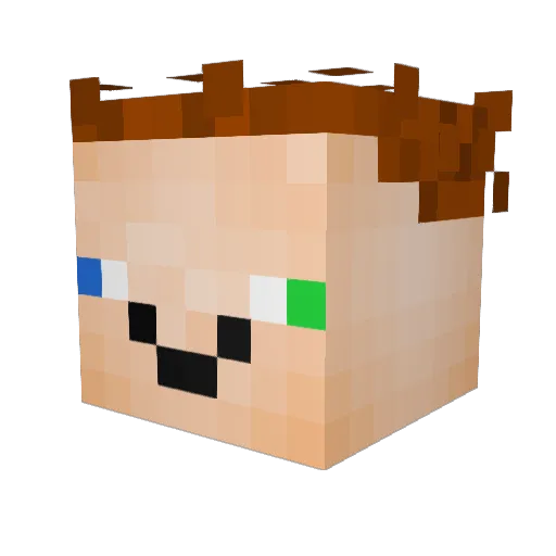 Bjerreee Minecraft avatar head, 3D render