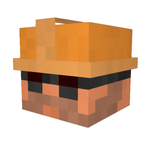Bjerse Minecraft avatar head, 3D render