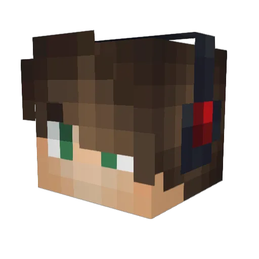 Bjkck Minecraft avatar head, 3D render