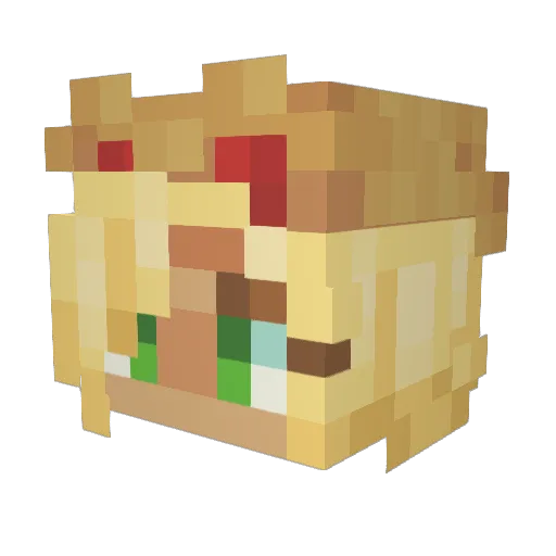 BjoggiGamer Minecraft avatar head, 3D render