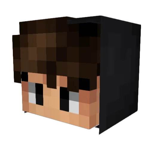Bjok Minecraft avatar head, 3D render