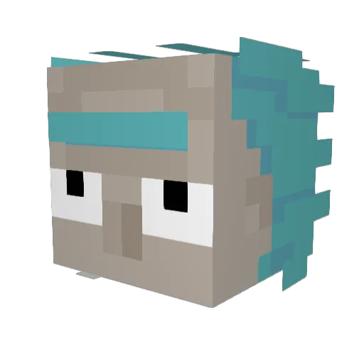 BjornYF Minecraft avatar head, 3D render