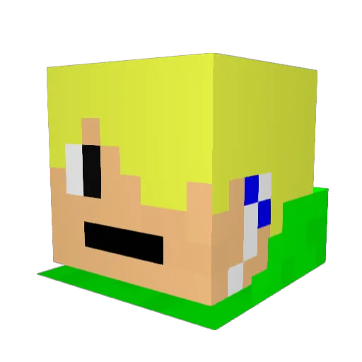 Bjorn_Cool Minecraft avatar head, 3D render