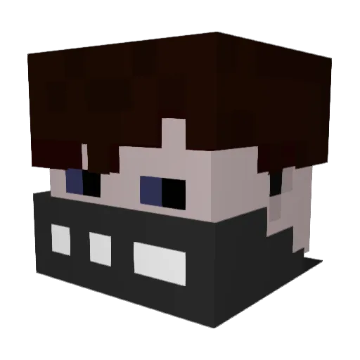 Bjornstrup Minecraft avatar head, 3D render