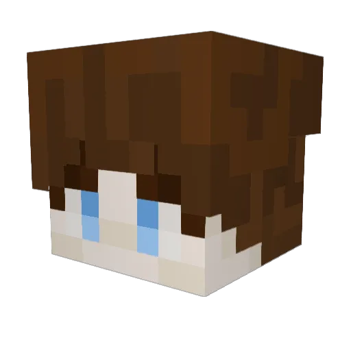 Bjqe Minecraft avatar head, 3D render