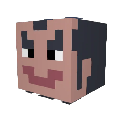 BkAlvdz Minecraft avatar head, 3D render