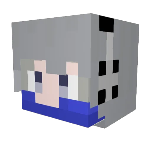 Bk_Blume Minecraft avatar head, 3D render