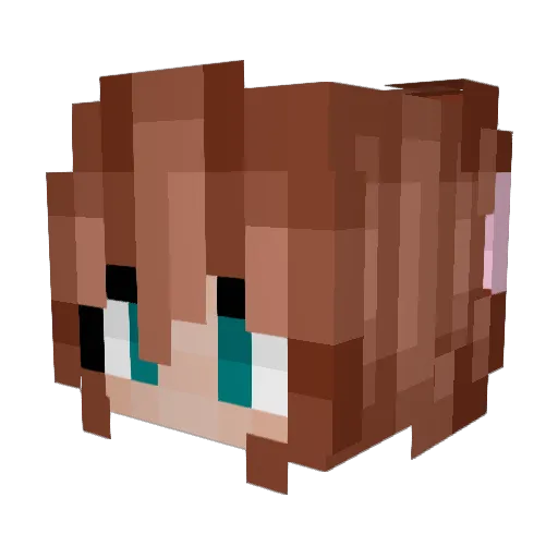 Bkitty25 Minecraft avatar head, 3D render