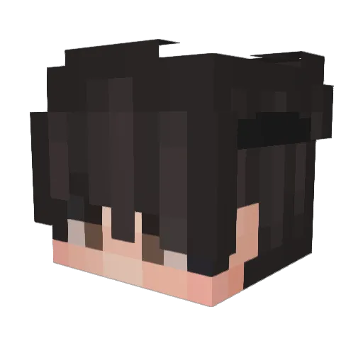 Bkks Minecraft avatar head, 3D render