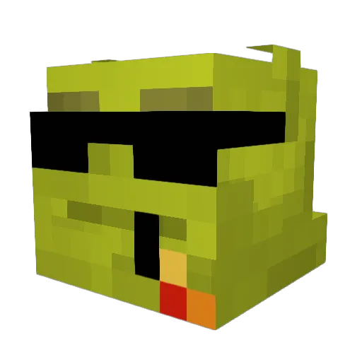 Bkroy Minecraft avatar head, 3D render