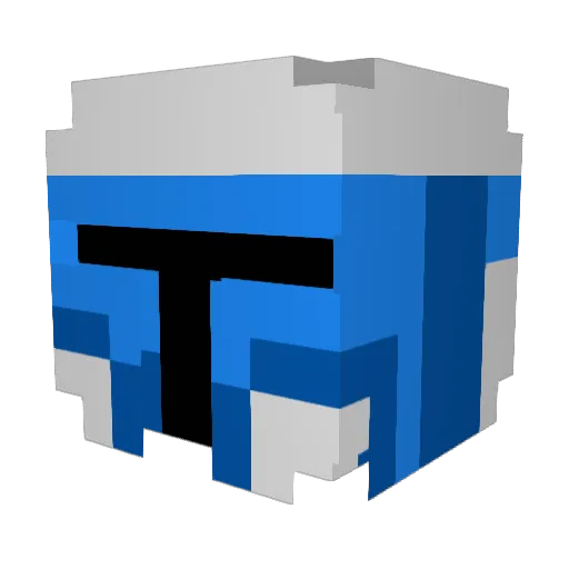Bkupka Minecraft avatar head, 3D render