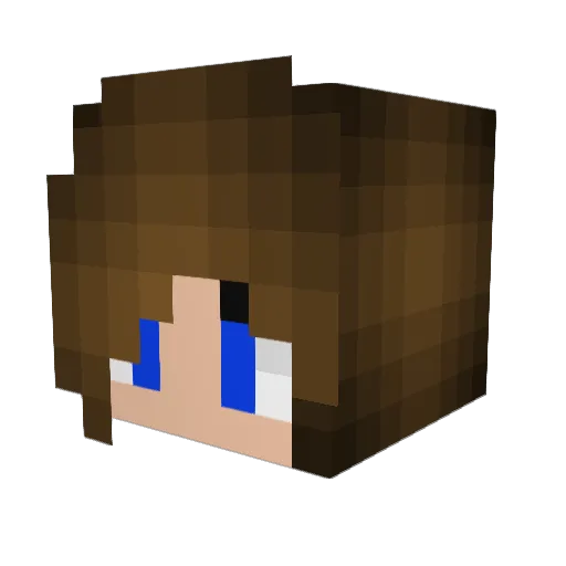 Bl0bbyn Minecraft avatar head, 3D render
