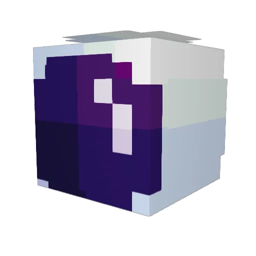 Bl0ndle Minecraft avatar head, 3D render