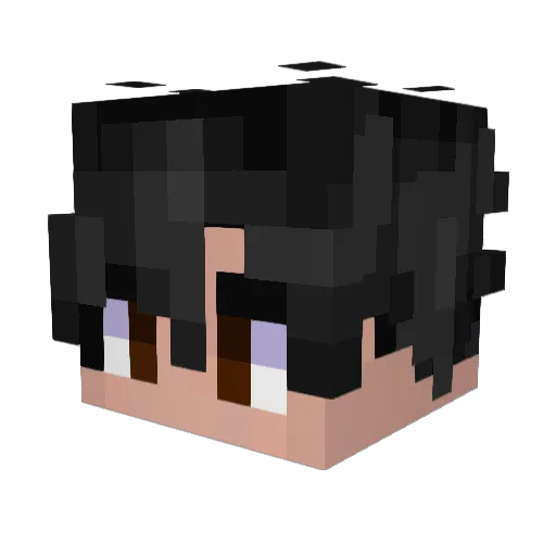 Bl2u Minecraft avatar head, 3D render