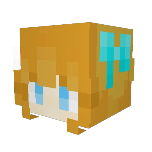 Bl33 Minecraft avatar head, 3D render
