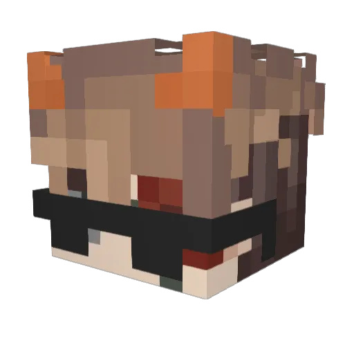 Bl3ckVipper Minecraft avatar head, 3D render