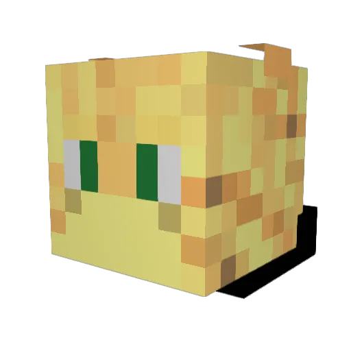 Bl4ckCreep Minecraft avatar head, 3D render