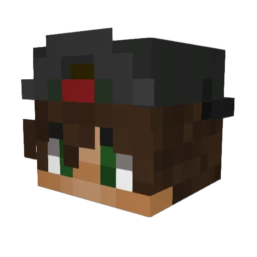 Bl4ckD3sire Minecraft avatar head, 3D render